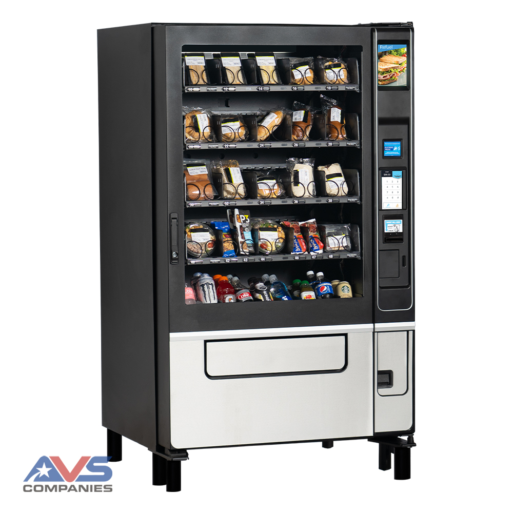 Evoke ST5 Vending Machine Left Angle w/ Fresh Food