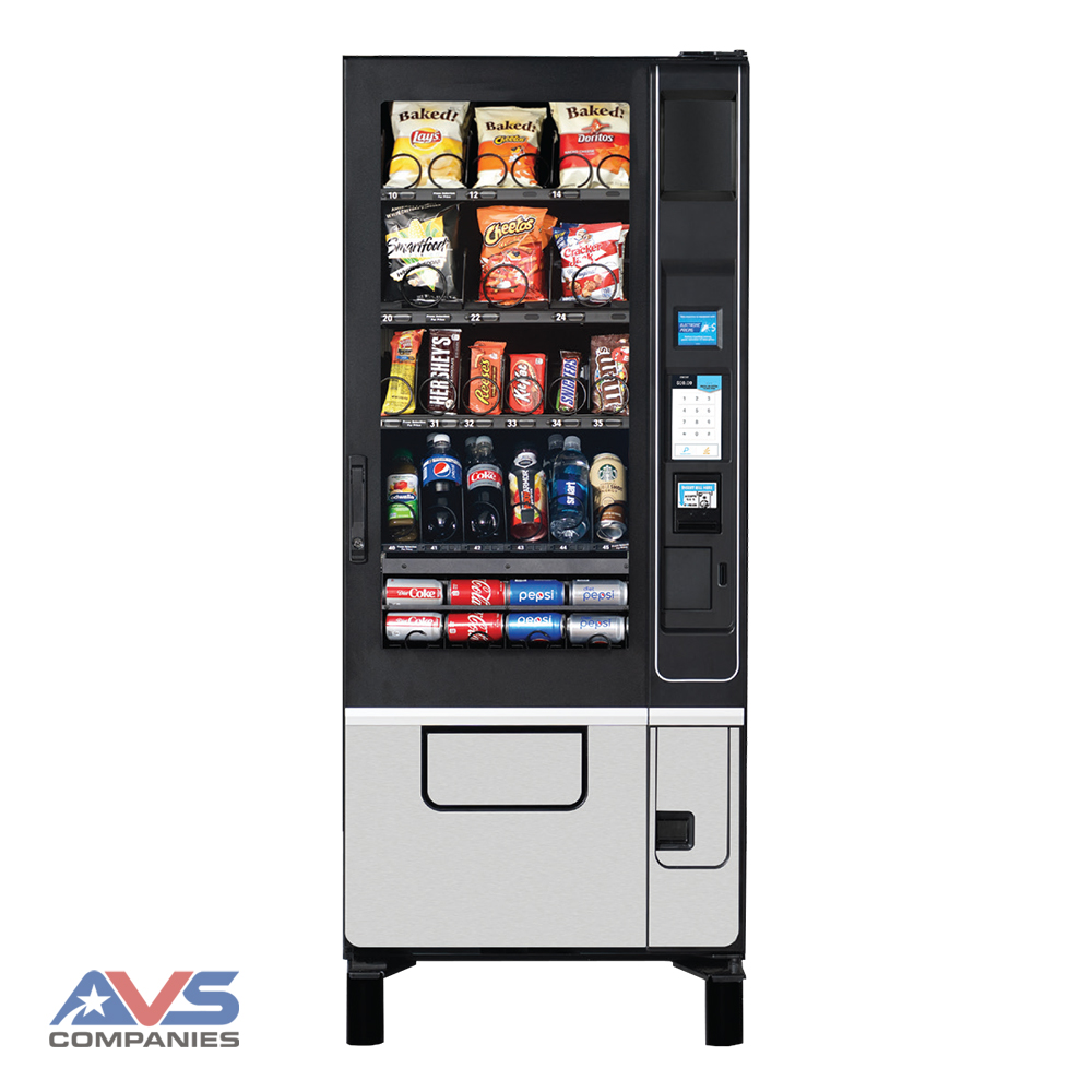 Evoke VT3 Vending Machine Front with Cans