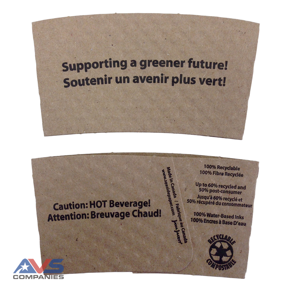 Hot Drink Sleeve Front & Back