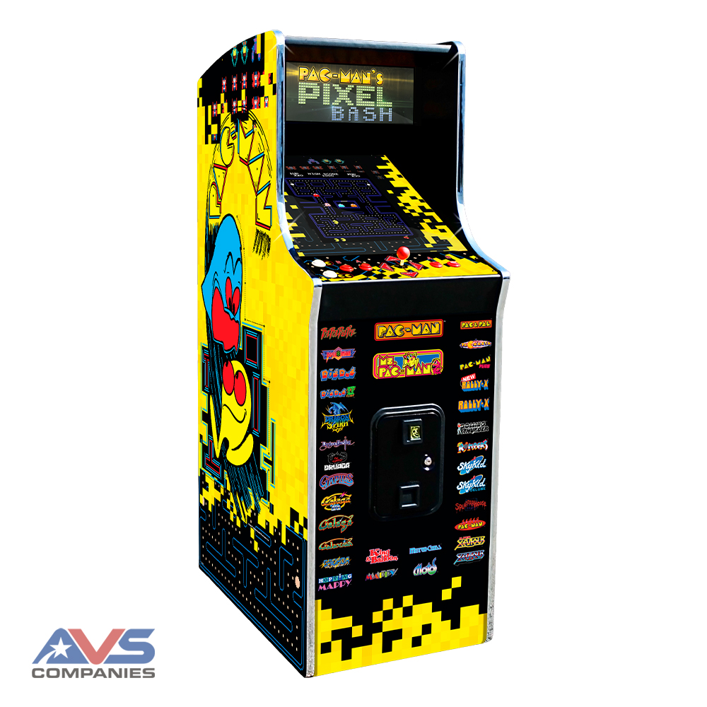 Pac-Man Pixel Bash Home Cabinet Left Angle