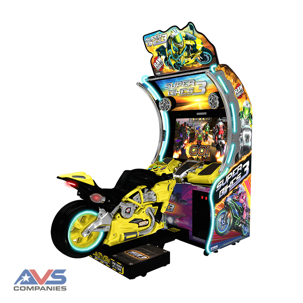 Super Bikes 3 Yellow Right Angle