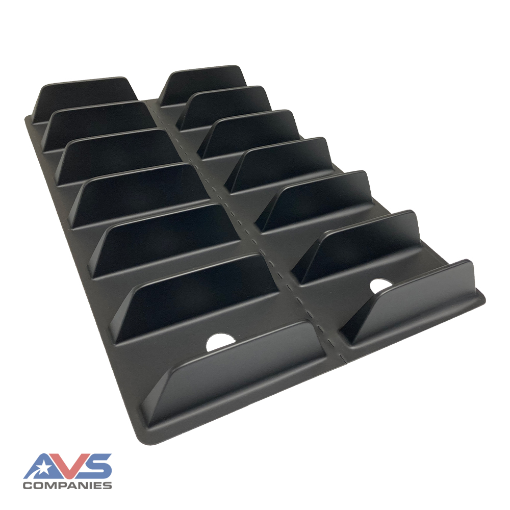 Plastic Merchandising Trays Front Facing