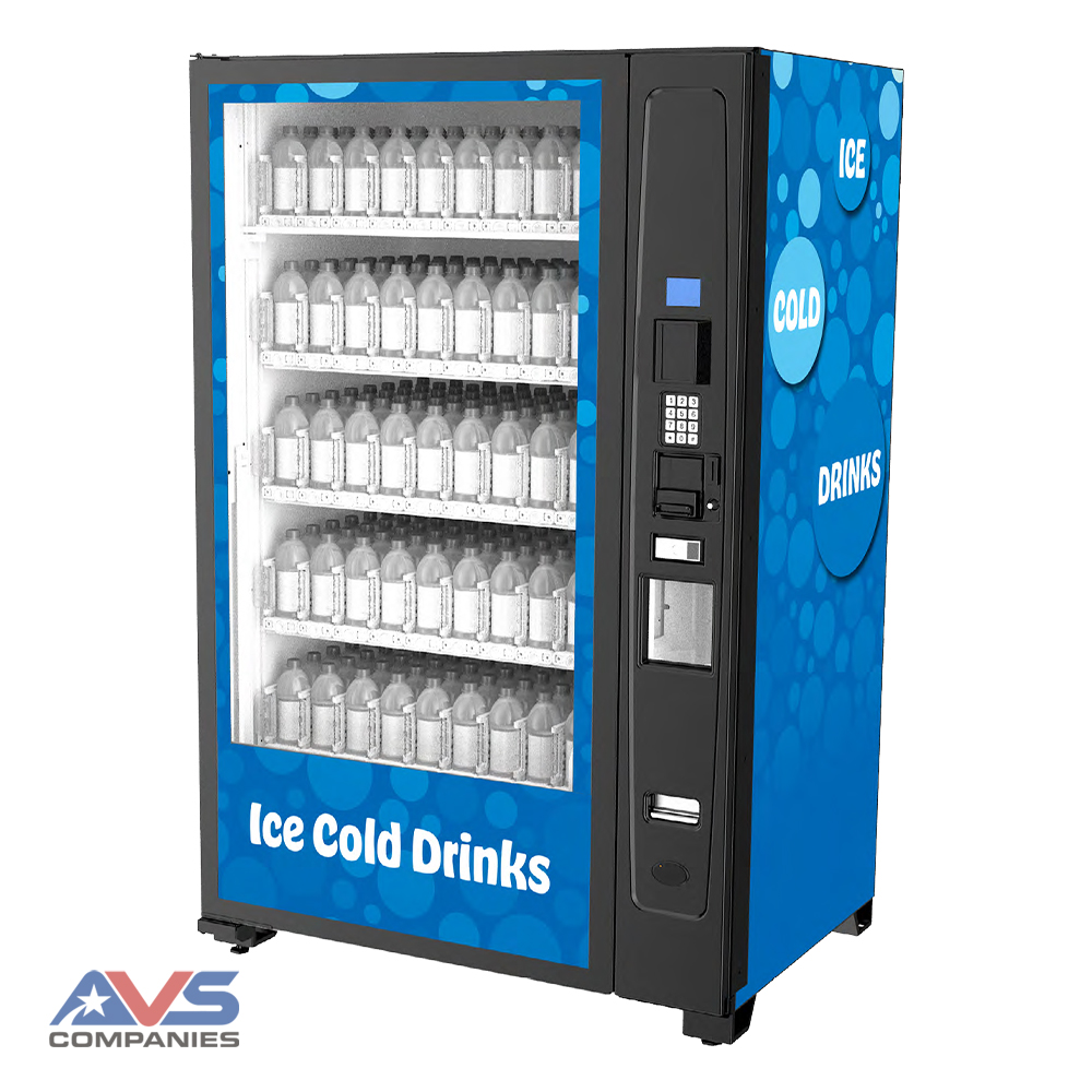 Glass Front Vendor Ice Cold Drinks
